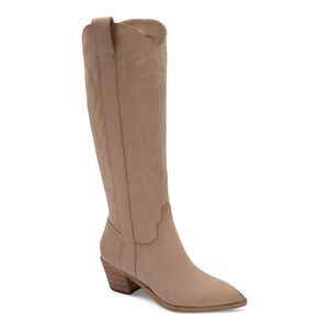 DOLCE VITA Womens Beige Pattern Stitched Shaft Solei Almond Western Boot 8.5 M